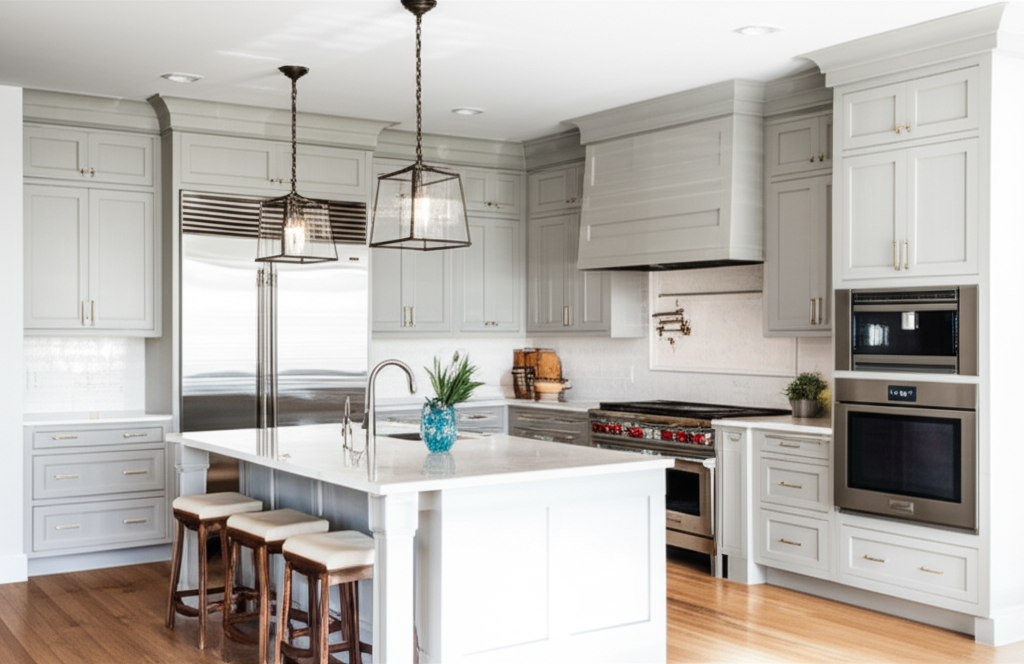 Modern luxury kitchen with high-end appliances